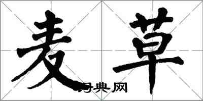 翁闿运麦草楷书怎么写