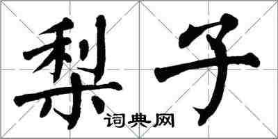 翁闿运梨子楷书怎么写