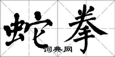 翁闿运蛇拳楷书怎么写