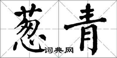 翁闿运葱青楷书怎么写