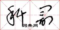 王冬龄科罚草书怎么写