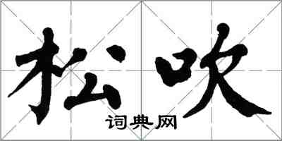 翁闿运松吹楷书怎么写