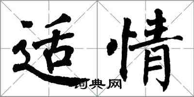 翁闿运适情楷书怎么写