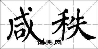 翁闿运咸秩楷书怎么写