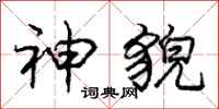 庞中华神貌行书怎么写