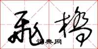 王冬龄飞桥草书怎么写