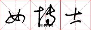 王冬龄女博士草书怎么写