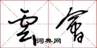 王冬龄云会草书怎么写