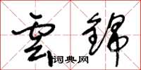 王冬龄云锦草书怎么写