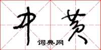 王冬龄中黄草书怎么写