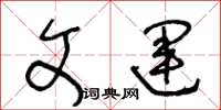 王冬龄文运草书怎么写