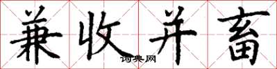 丁谦兼收并畜楷书怎么写