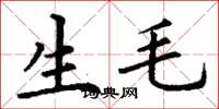 丁谦生毛楷书怎么写