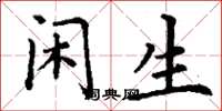 丁谦闲生楷书怎么写