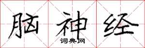袁强脑神经楷书怎么写
