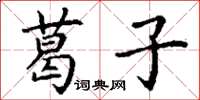 丁谦葛子楷书怎么写