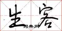 曾庆福生客行书怎么写