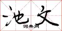 曾庆福池文行书怎么写