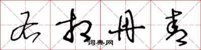王冬龄右相丹青草书怎么写