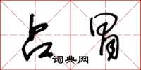 王冬龄占冒草书怎么写