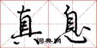 曾庆福真息行书怎么写