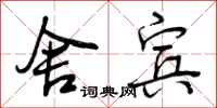 曾庆福舍宾行书怎么写