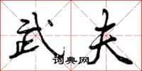 曾庆福武夫行书怎么写