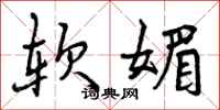 曾庆福软媚行书怎么写