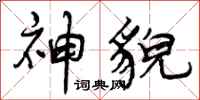 曾庆福神貌行书怎么写