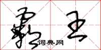 王冬龄霸王草书怎么写