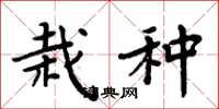 周炳元栽种楷书怎么写