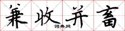周炳元兼收并畜楷书怎么写