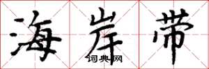 周炳元海岸带楷书怎么写