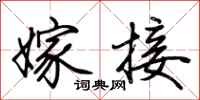 荆霄鹏嫁接行书怎么写