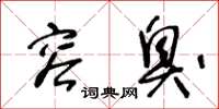 王冬龄容臭草书怎么写