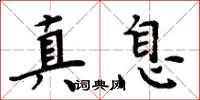 周炳元真息楷书怎么写