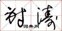 王冬龄射涛草书怎么写