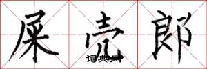 何伯昌屎壳郎楷书怎么写