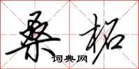 田英章桑柘行书怎么写