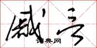 王冬龄戚言草书怎么写
