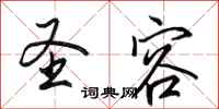 田英章圣容行书怎么写