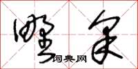 王冬龄野采草书怎么写