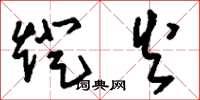 刘少英灯火草书怎么写