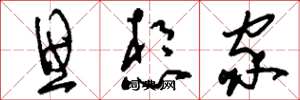 刘少英思想家草书怎么写