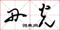 刘少英丹光草书怎么写