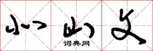刘少英北山文草书怎么写
