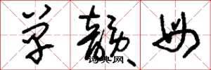 刘少英单韵母草书怎么写