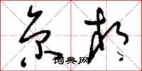 刘少英京相草书怎么写