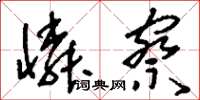 刘少英怜察草书怎么写