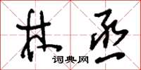 刘少英林烝草书怎么写